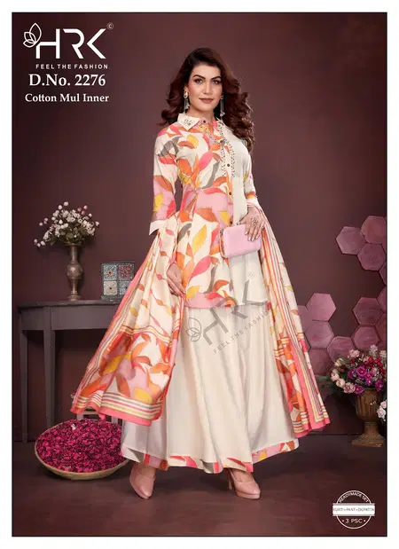 HRK 2276 Roman Silk Printed Kurti With Bottom Dupatta Wholesalers In Surat